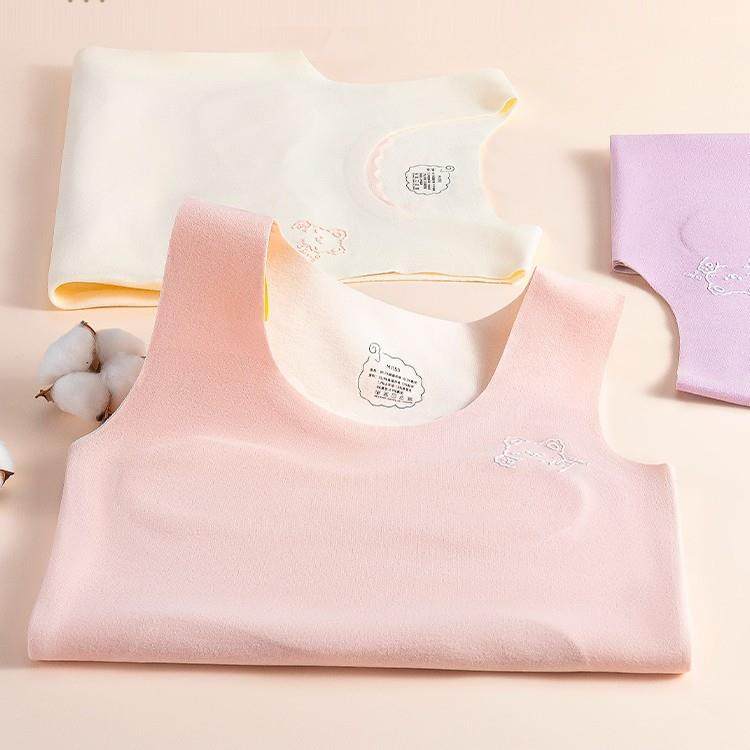 发育期女童中大童小学生保暖无痕背心德绒自发热秋冬带固定胸垫,淘宝优惠券,粉丝福利购,淘宝优惠卷