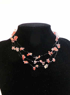 简约设计感手链项链项链粉晶女