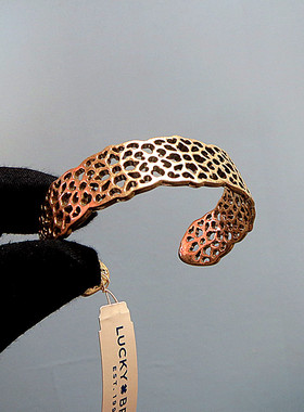 潮牌欧美女镀金孤品手镯