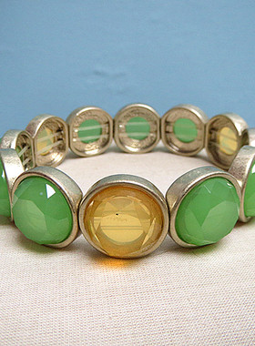 潮牌女合金人造宝石欧美孤品手链