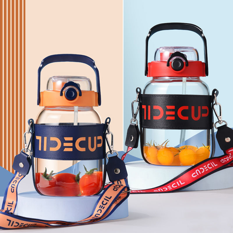 玻璃大肚杯大容量吨吨桶女款1000ml夏天水杯耐高温水壶男2022新款 - 图2