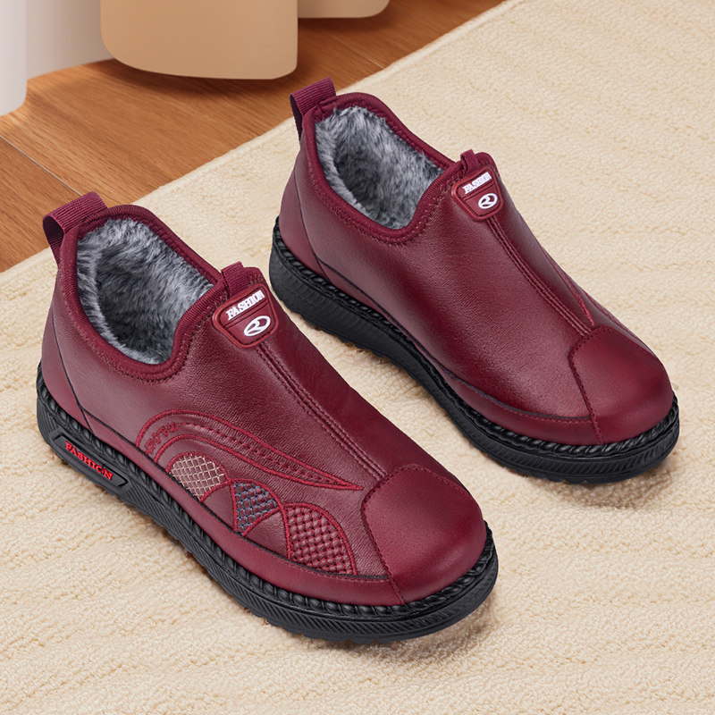 老北京布鞋女冬季2025新款加绒加厚保暖防滑妈妈鞋中老年防水棉鞋,淘宝优惠券,粉丝福利购,淘宝优惠卷