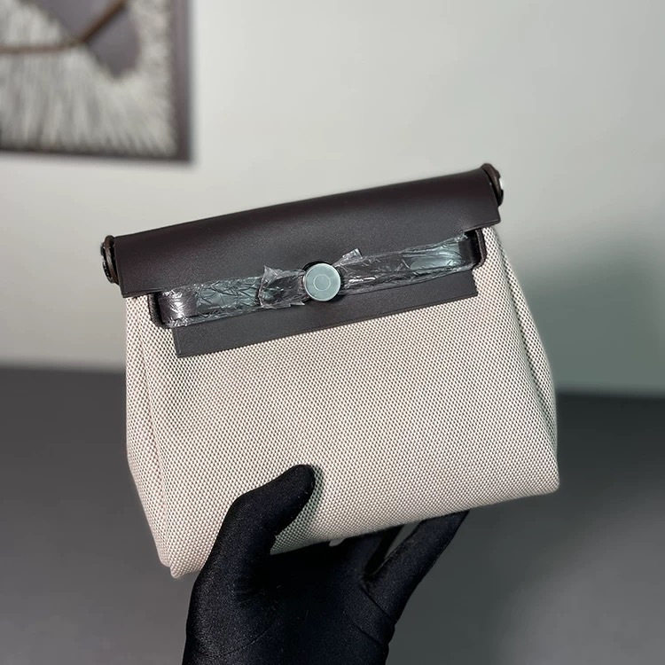 hcrbag凯利包20cm牛皮拼接帆布包mini单肩斜挎手提女包高定版本,淘宝优惠券,粉丝福利购,淘宝优惠卷