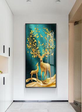 网红现代简壁约关装饰画北玄欧轻客厅走廊竖挂画过道装版饰画奢大