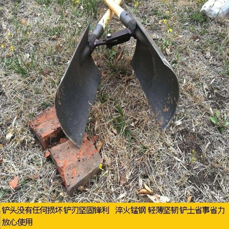 电线杆挖坑工具坑工具对锹夹锨挖土挖坑神器铁锹对锹洛阳铲挖洞-图2