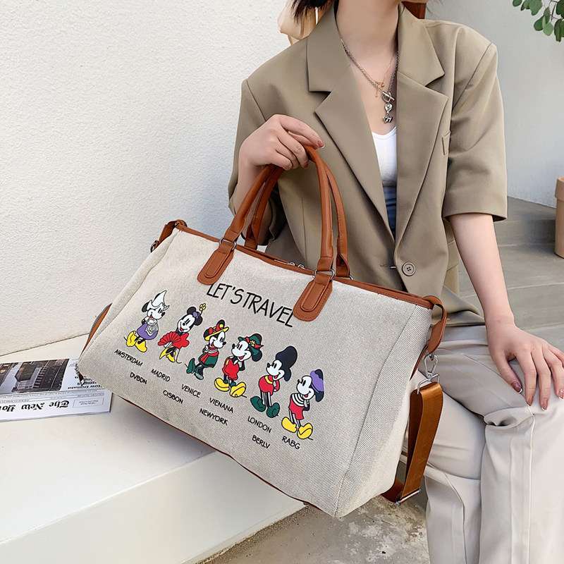 短途旅行包女轻便大容量帆布手提包孕妇待产收纳袋子外出小行李包,淘宝优惠券,粉丝福利购,淘宝优惠卷