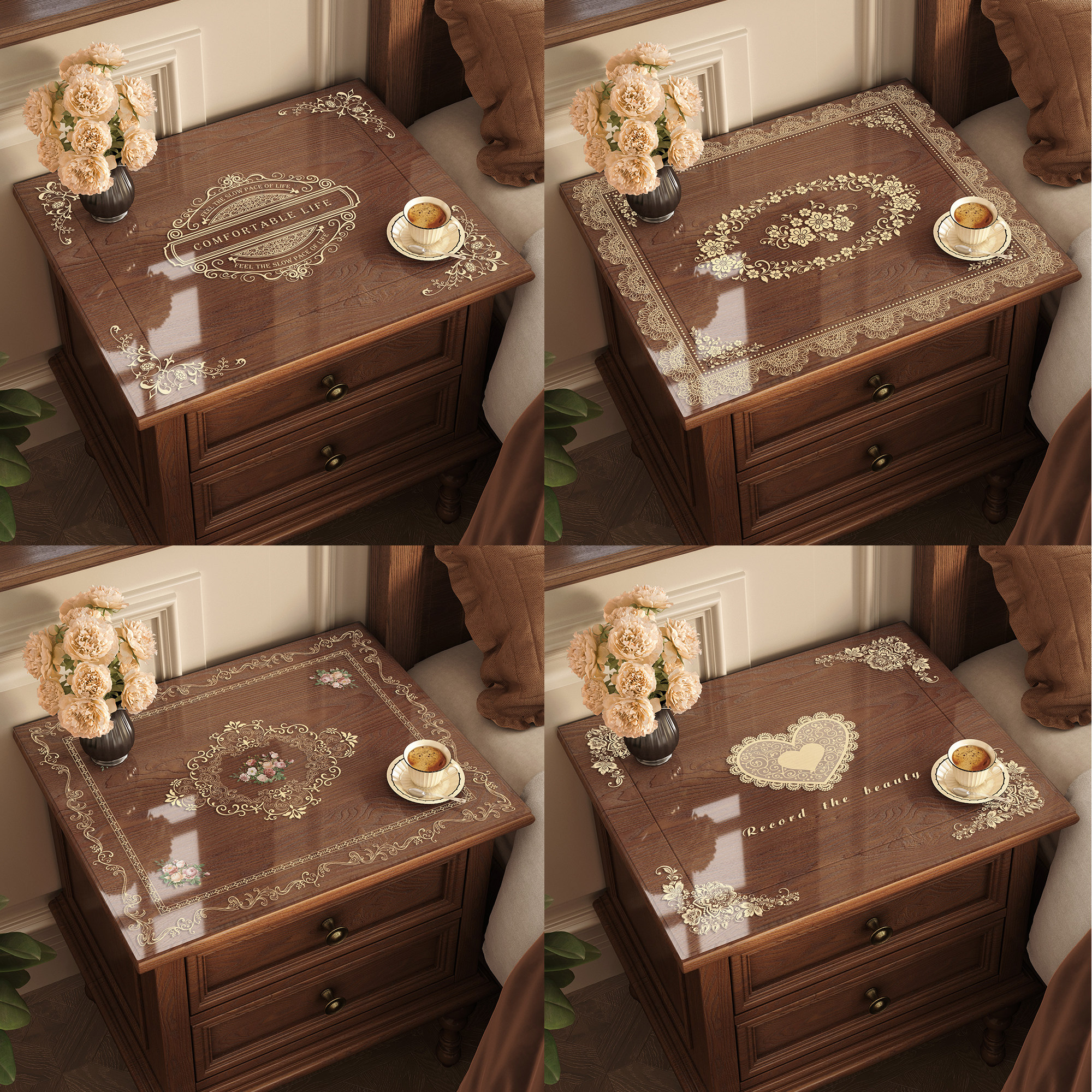 卧室床头柜垫透明pvc防水免洗桌垫洗衣机台面盖垫防烫隔热保护垫,淘宝优惠券,粉丝福利购,淘宝优惠卷