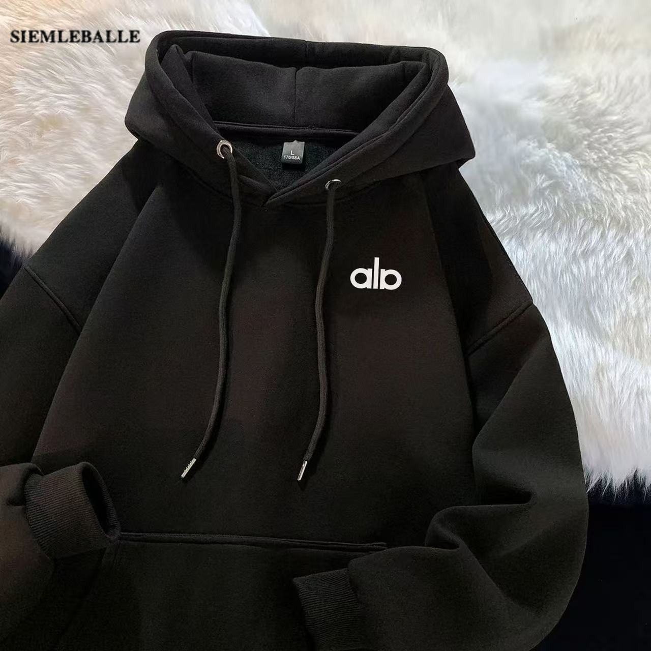 ala秋冬连帽卫衣男加绒加厚华棉宽松运动外套ins纯色休闲百搭帽衫,淘宝优惠券,粉丝福利购,淘宝优惠卷