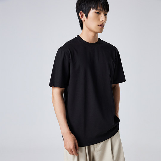 TUTM Мужская одежда Pima, хлопковая модальная базовая однотонная футболка с длинными рукавами, мужская новинка 2024 года, осенний топ в подвале