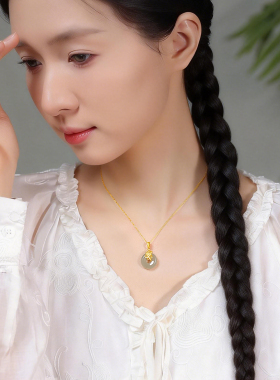 派热新中式平安扣项链送妈妈礼物