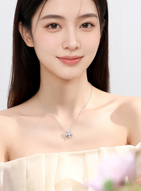 paras kors派热鸢尾花项链白色百搭七夕送女友礼物