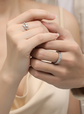 ParasKors情侣纯银树藤开口戒