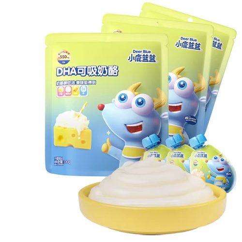 小鹿蓝蓝DHA可吸奶酪宝宝儿童高钙营养零食乳酪(送婴儿辅食食谱) - 图3