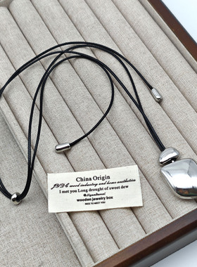 日韩风简约几何吊坠毛衣链