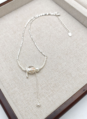 法式新款百搭珍珠流苏项链
