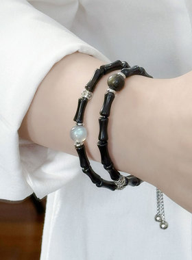 竹节手链天然玛瑙国风新中式情侣