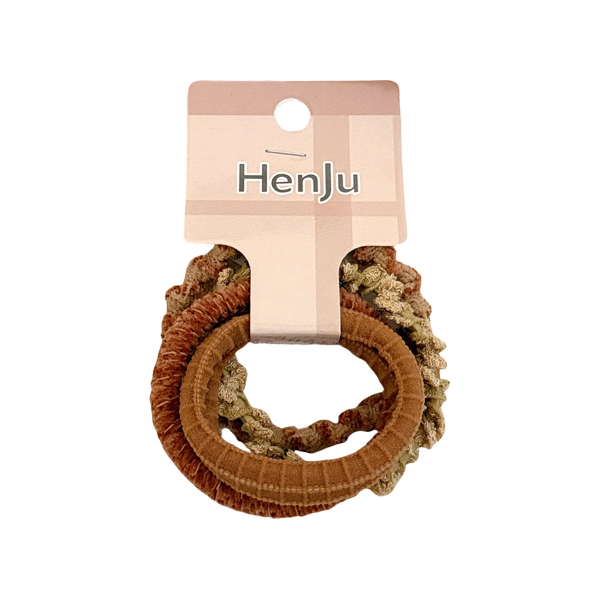 小商品咖色系基础款麻花编织发圈少女百搭发绳高弹力头绳扎马尾皮,淘宝优惠券,粉丝福利购,淘宝优惠卷