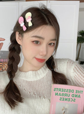 嘴夹发夹甜美少女小兔刘海侧边夹