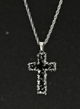 男童hiphop街舞项链十字架