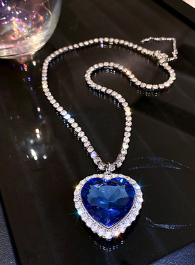 欧美海洋复古宫廷大爱心项链