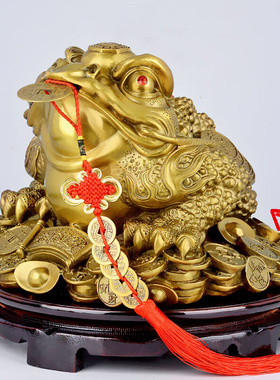 极速铜金蟾招財摆件金蝉店铺办公室开业礼品N九子金蟾三足蟾蜍装