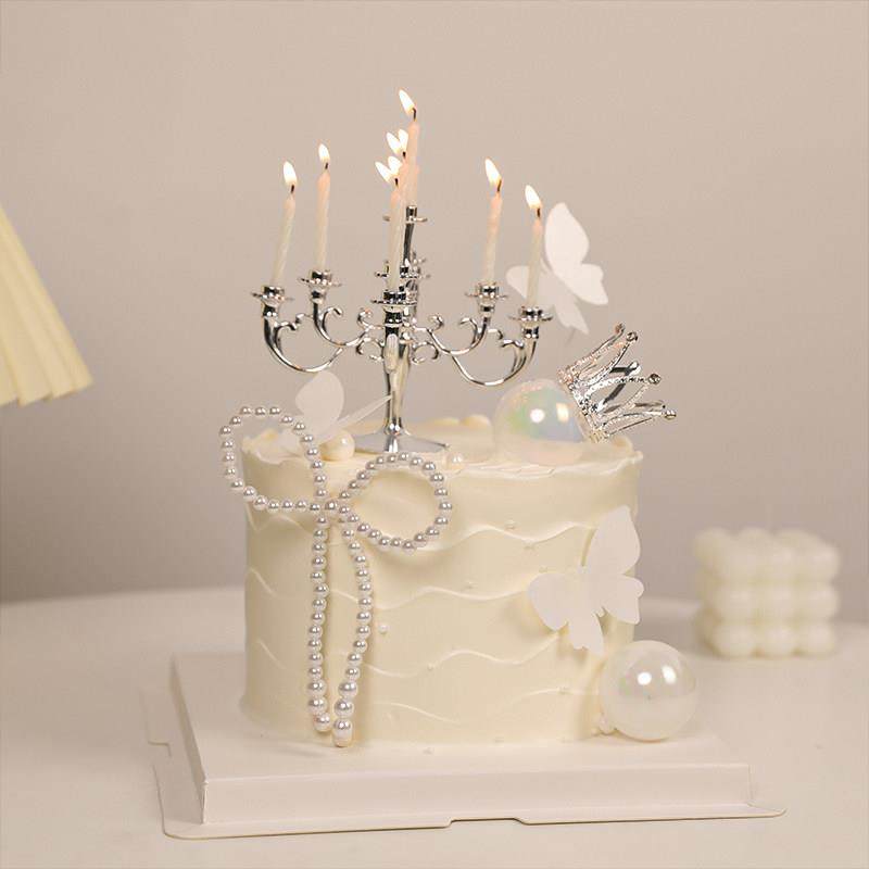 情人节装饰蛋糕情人节蛋糕装饰烛台摆件2026情侣告白珍珠皇冠蝴蝶,淘宝优惠券,粉丝福利购,淘宝优惠卷