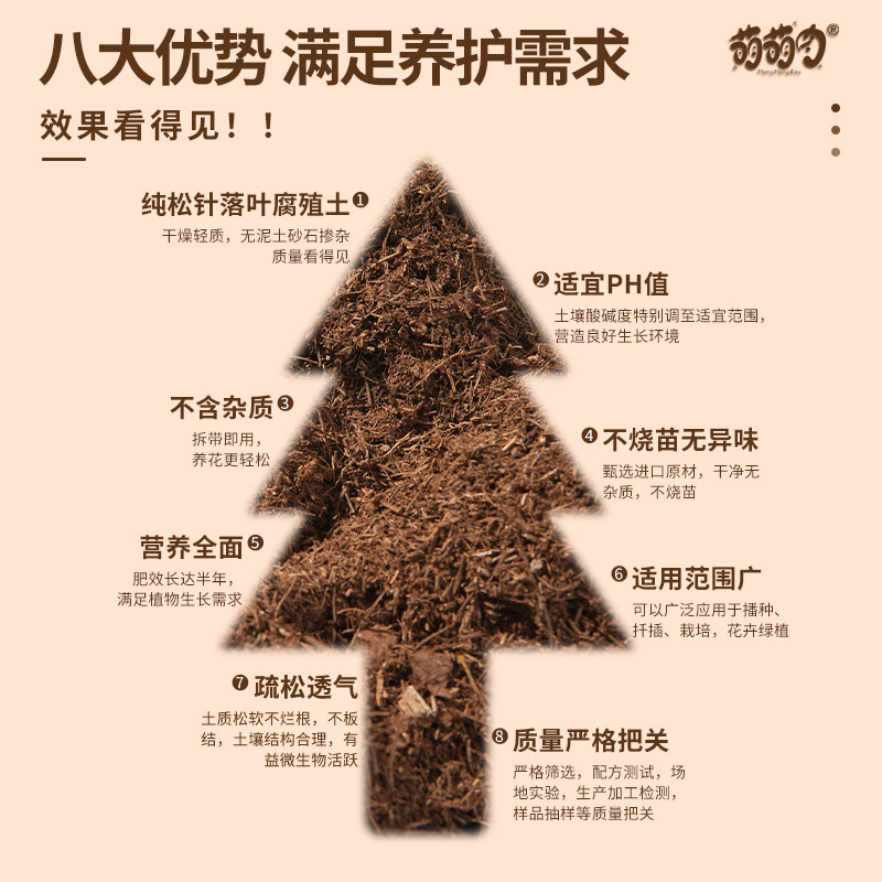 天然松针腐殖土森林腐叶土腐熟君子兰花通用多肉营养土养花专用土,淘宝优惠券,粉丝福利购,淘宝优惠卷