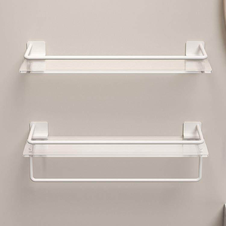 亚克力浴室置物架简约免打孔卫生间化妆品洗漱台挂毛巾收纳架托盘,淘宝优惠券,粉丝福利购,淘宝优惠卷