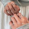 Original design moon shape sterling silver 925 tail ring
