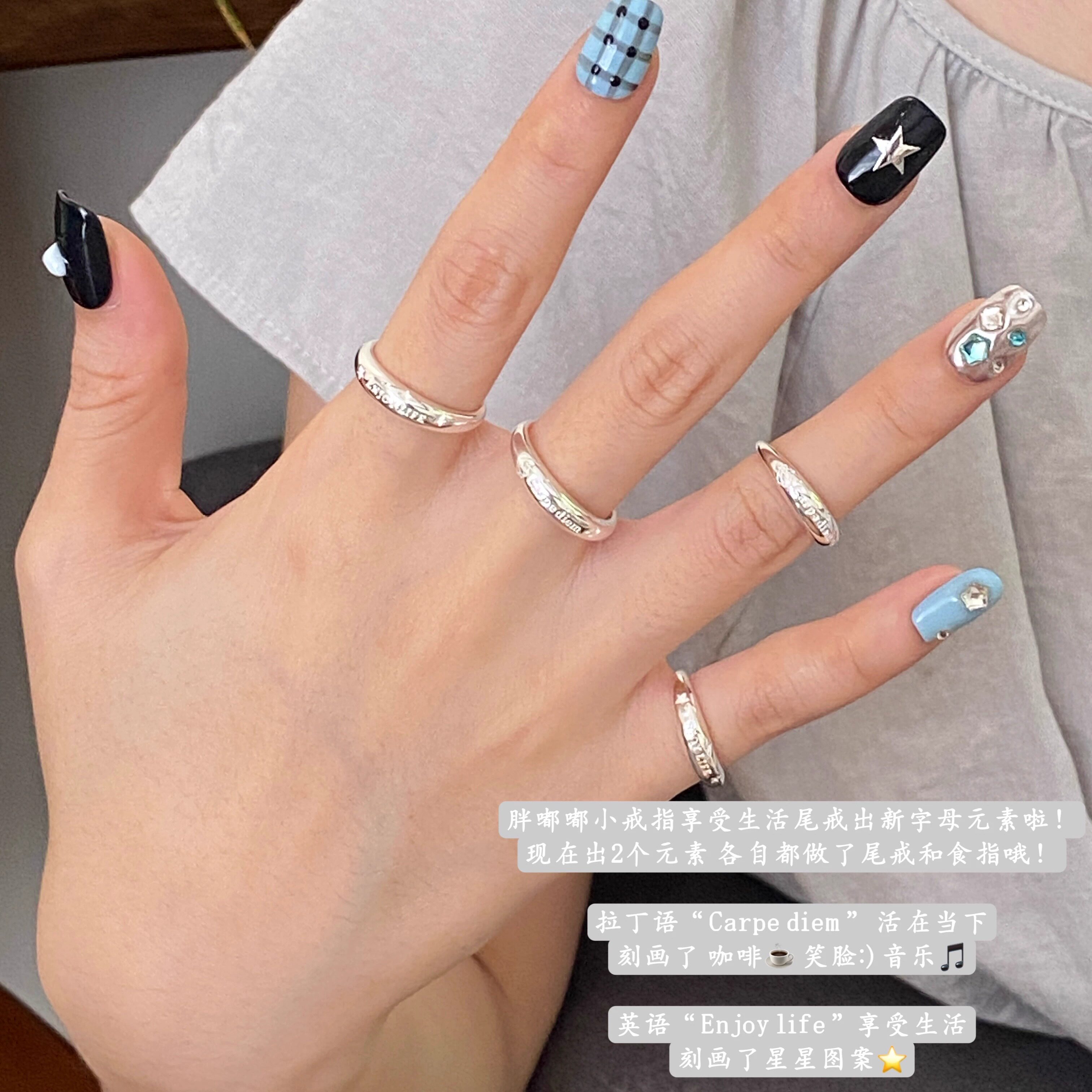 Original design sterling silver 925 ring plain ring tail ring