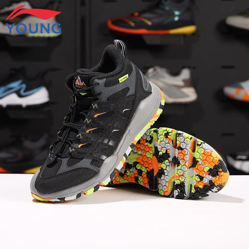 李宁儿童运动鞋户外鞋岩峦3加厚男童女童防水弹力支撑防滑休闲鞋 - 图3