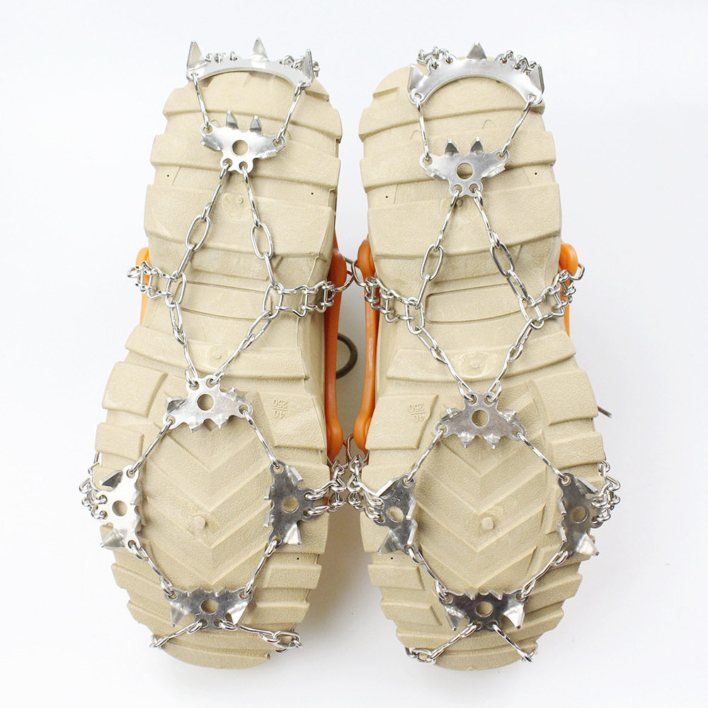 23齿硅胶冰爪不锈钢冰爪户外登山攀冰防滑鞋套雪地加强防冰爪,淘宝优惠券,粉丝福利购,淘宝优惠卷