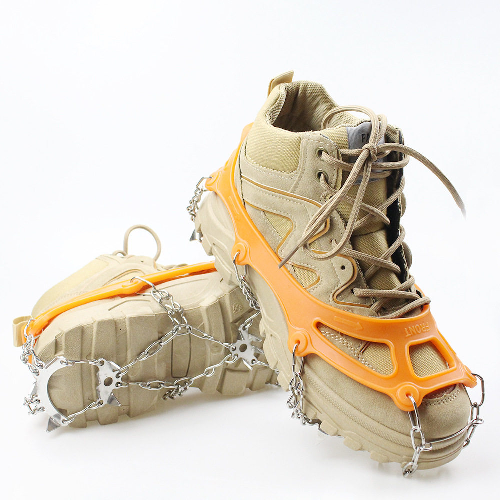 23齿硅胶冰爪不锈钢冰爪户外登山攀冰防滑鞋套雪地加强防冰爪,淘宝优惠券,粉丝福利购,淘宝优惠卷