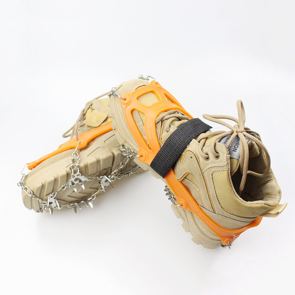 23齿硅胶冰爪不锈钢冰爪户外登山攀冰防滑鞋套雪地加强防冰爪,淘宝优惠券,粉丝福利购,淘宝优惠卷