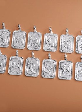 十二生肖990纯银龙吊坠男女士款复古民族风配饰2024龙本命年项链