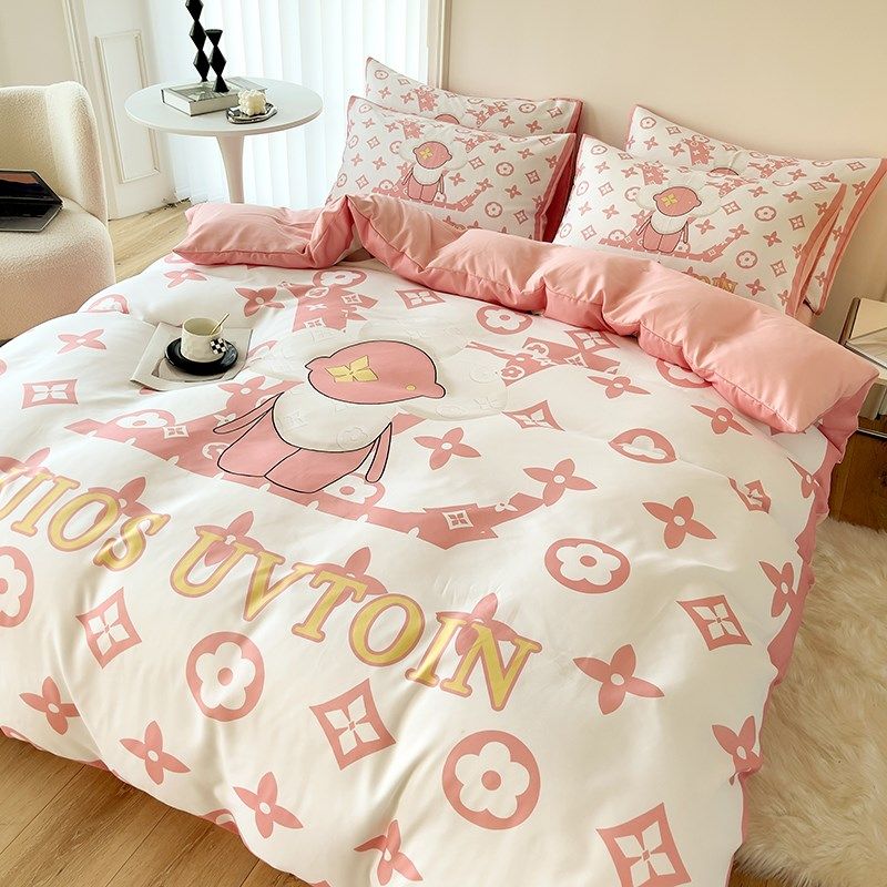 轻奢高级感四件套床上床单被套2024新款秋床品被罩床笠学生三件套,淘宝优惠券,粉丝福利购,淘宝优惠卷