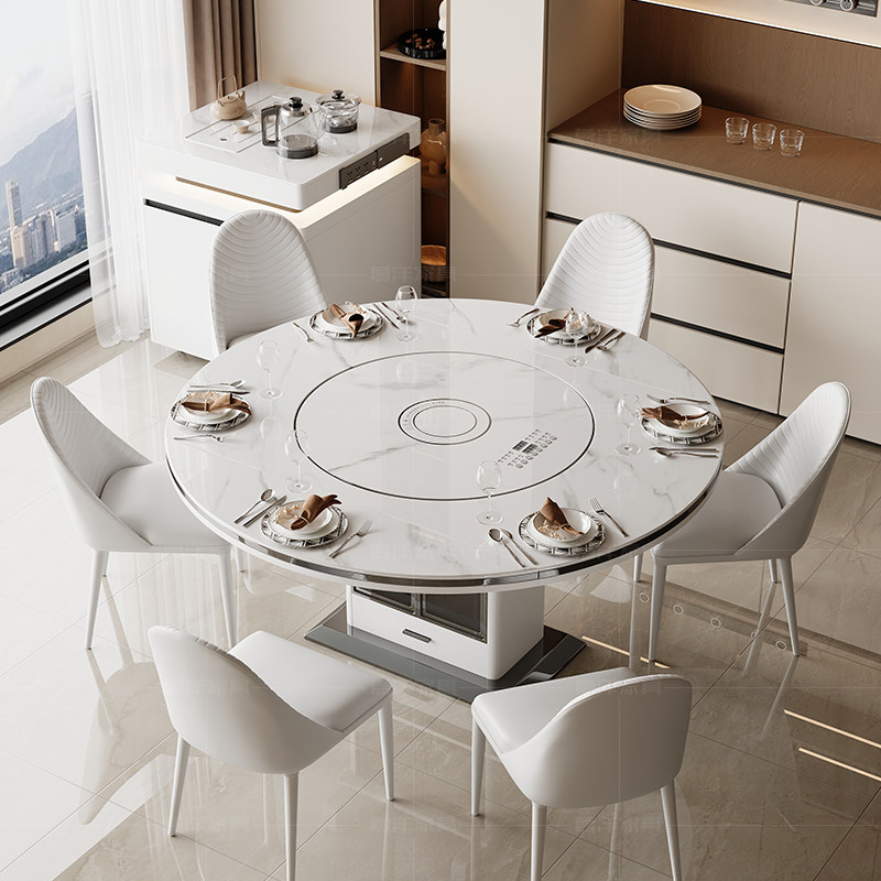 政府补贴岩板岛台餐桌一体家用小户型多功能带电磁炉伸缩方圆两用,淘宝优惠券,粉丝福利购,淘宝优惠卷