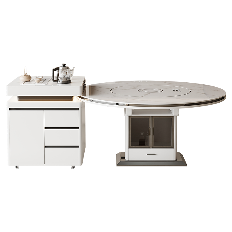 政府补贴岩板岛台餐桌一体家用小户型多功能带电磁炉伸缩方圆两用,淘宝优惠券,粉丝福利购,淘宝优惠卷