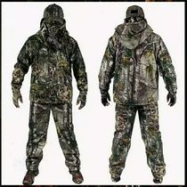 Waterproof windproof plus suede bionic suit pseudo-suit outdoor equipped hunting bionic suit winter fishing suit