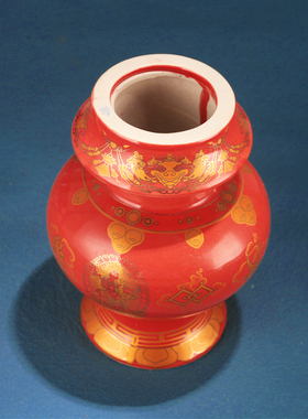 陶瓷藏式七珍宝宝瓶家用摆件