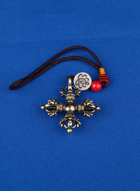 密宗藏传项链吊坠十字金刚杵