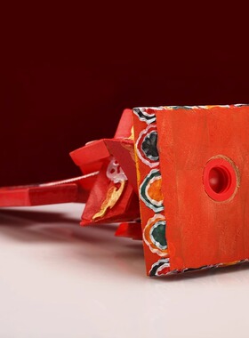 黑愤怒朵玛实木质护法朵玛藏式彩绘尼泊工艺食子供酥油花家用摆件