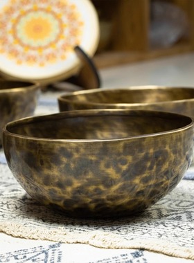 七音调套钵颂钵音钵尼泊尔手工佛音碗定制雕刻法海钵喜马拉雅铜磬