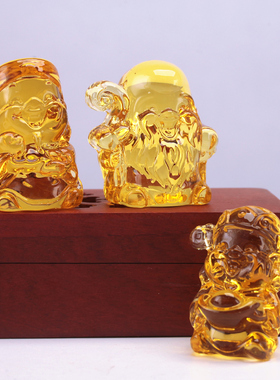 家用黄水晶元宝摆件礼品