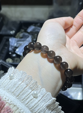 10A收藏级黑曜石手串金银猫眼曜石招财生肖天然转运手链