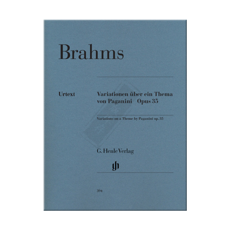 勃拉姆斯帕格尼尼主题变奏曲 op35钢琴独奏带指法亨乐原版乐谱书 Brahms Paganini Variations Piano HN394-图2