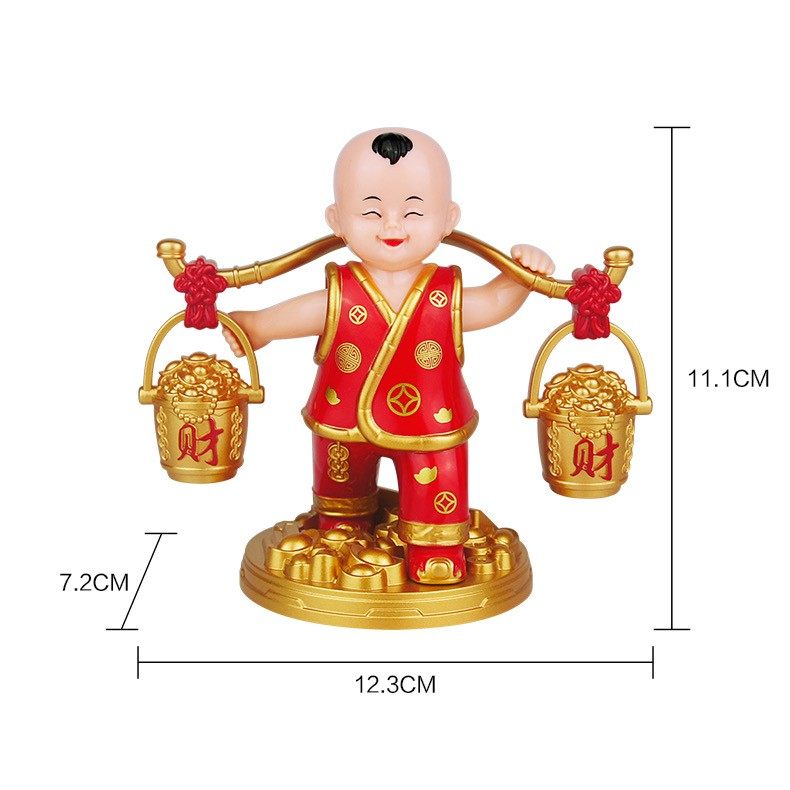 新款太阳能送财童子摆件汽车装饰家居办公店铺创意礼品赠送防尘罩,淘宝优惠券,粉丝福利购,淘宝优惠卷