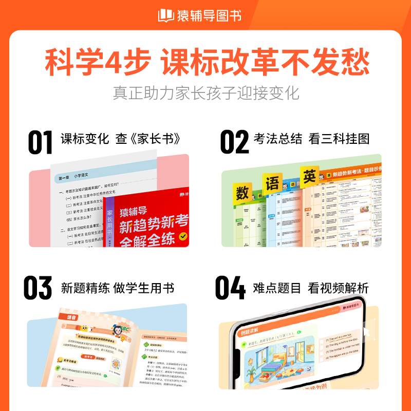 猿辅导 新趋势新考法 全解全练一年级二年级三年级四年级五年级六年级上册下册同步训练语文数学英语全套练习册 新课标小学1-6年级 - 图0