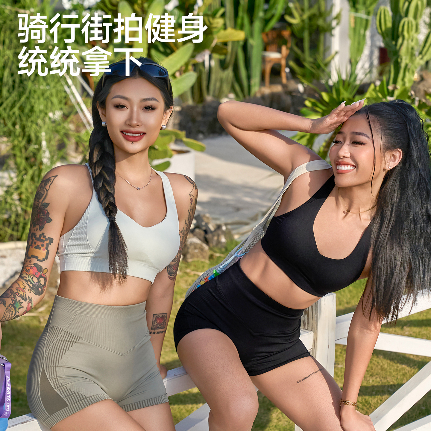 FRESOUGHT透视系列运动短裤女健身训练瑜伽高腰塑形无缝一体外穿 - 图3