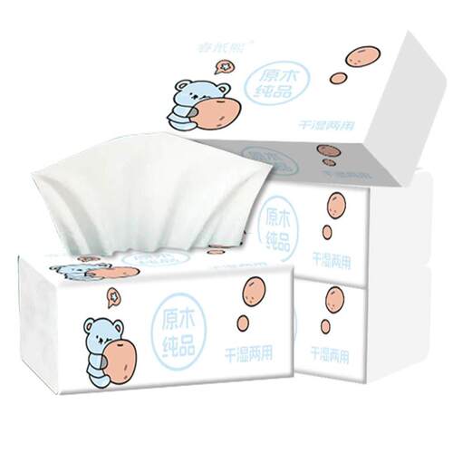 抽取式纸巾抽纸家庭用纸擦手纸卫生纸面巾纸家用一分钱一包抽纸 - 图3